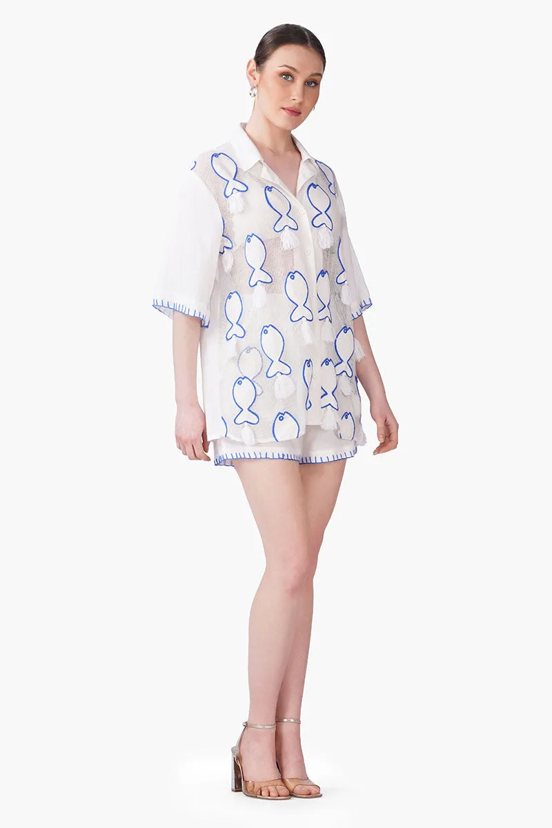 Net To Needle Fish Tassel Shirt sold by America & Beyond product image thumbnail 3