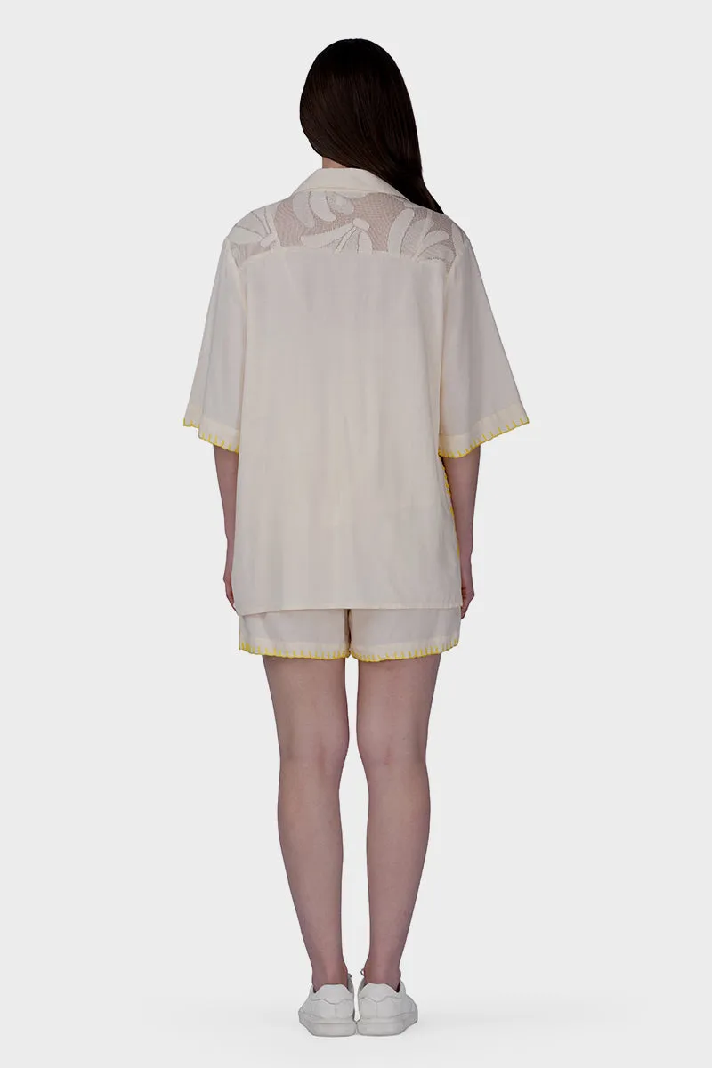 Sunset Banana Embroidered Shirt sold by America & Beyond product image thumbnail 5