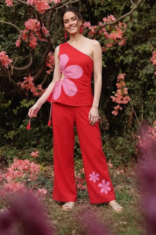 Rose Petal Scarlet Pants sold by America & Beyond