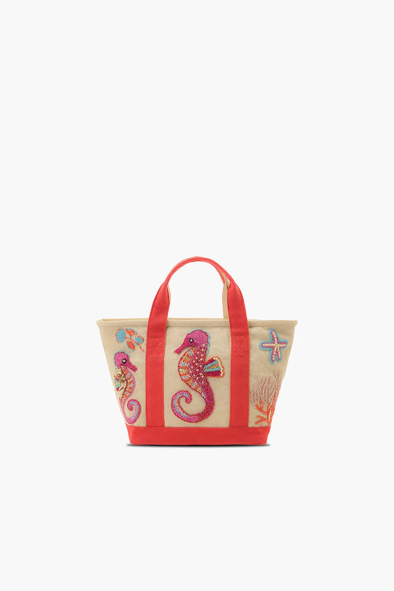 Coral Seahorse Small Tote sold by America & Beyond product image thumbnail 2
