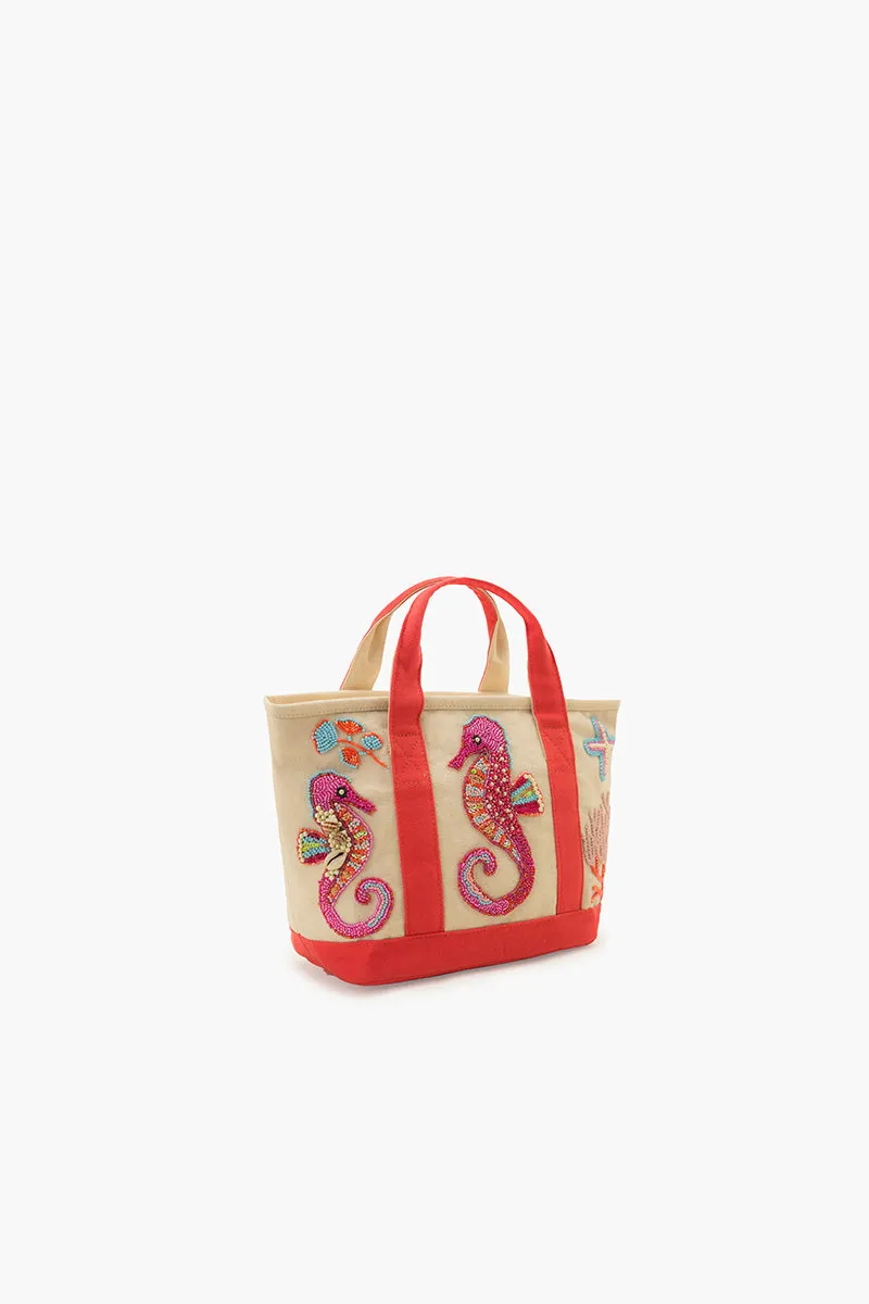 Coral Seahorse Small Tote sold by America & Beyond product image thumbnail 4