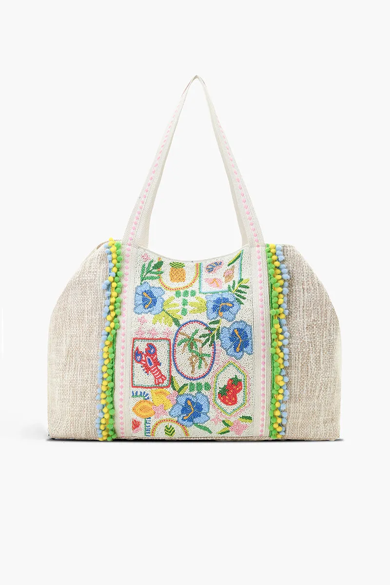 Capri Zest Lemon Strawberry Hibiscus Oversized Tote sold by America & Beyond product image thumbnail 2