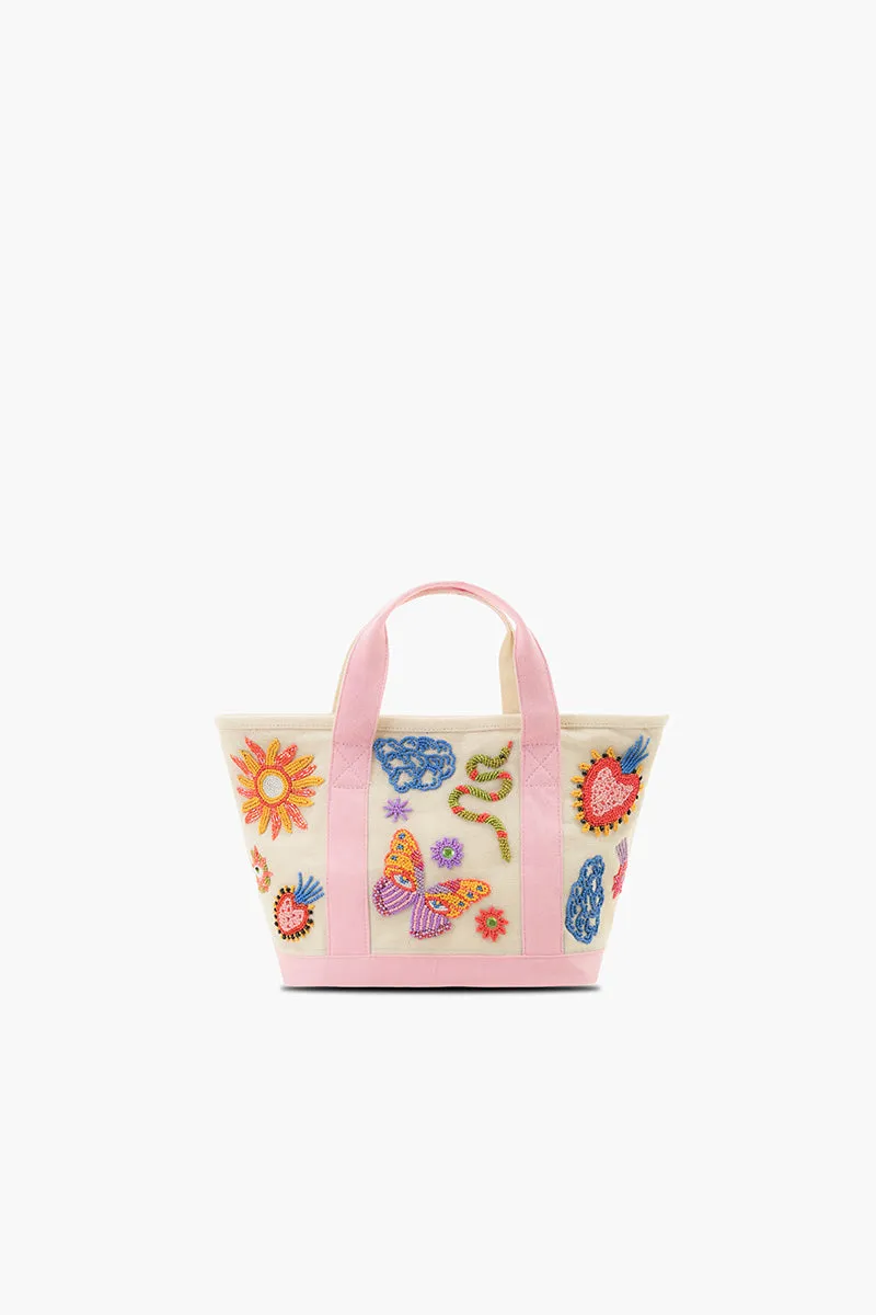 Whimsical Butterfly Beaded Small Boat Tote sold by America & Beyond product image thumbnail 2