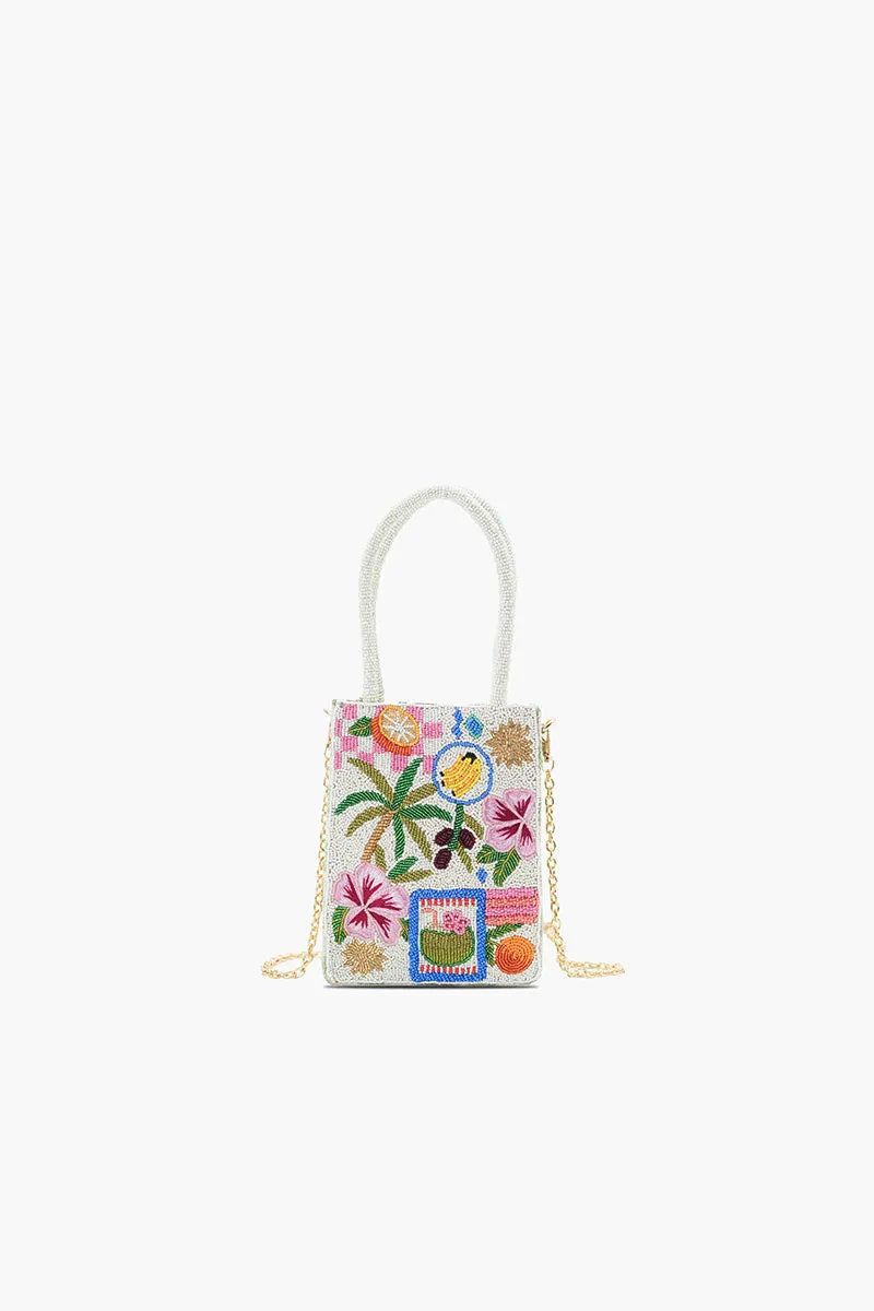 Zesty Orchard Orange Lemon Floral Beaded North South Tote sold by America & Beyond product image thumbnail 2