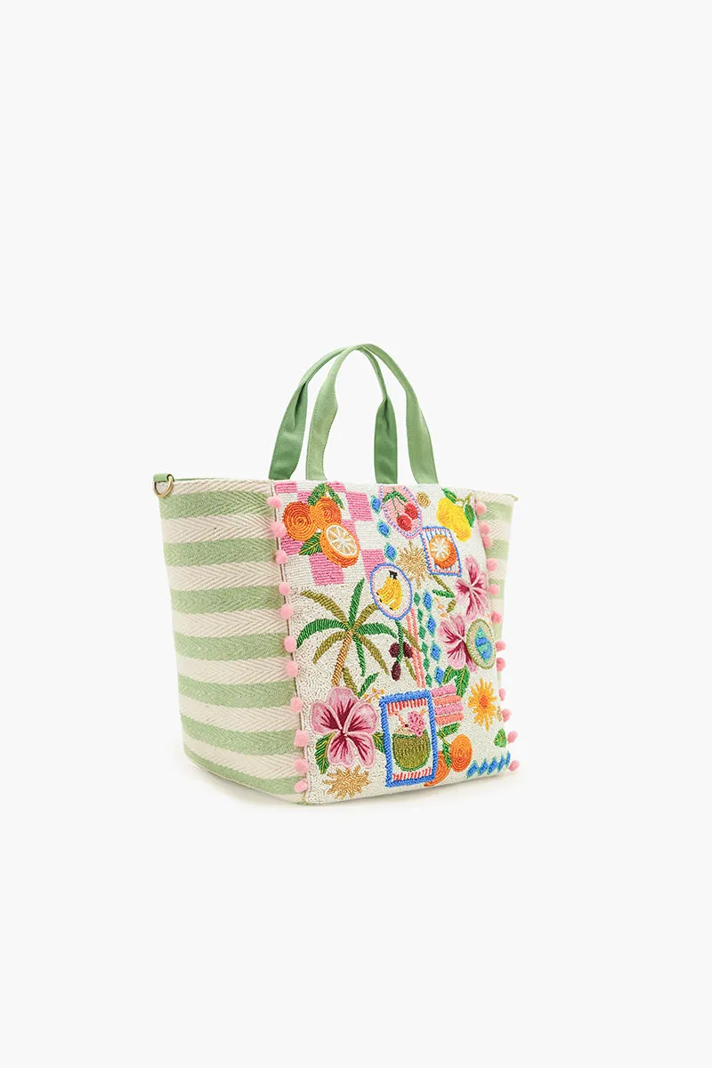 Zesty Orchard Orange Lemon Floral Tote sold by America & Beyond product image thumbnail 4