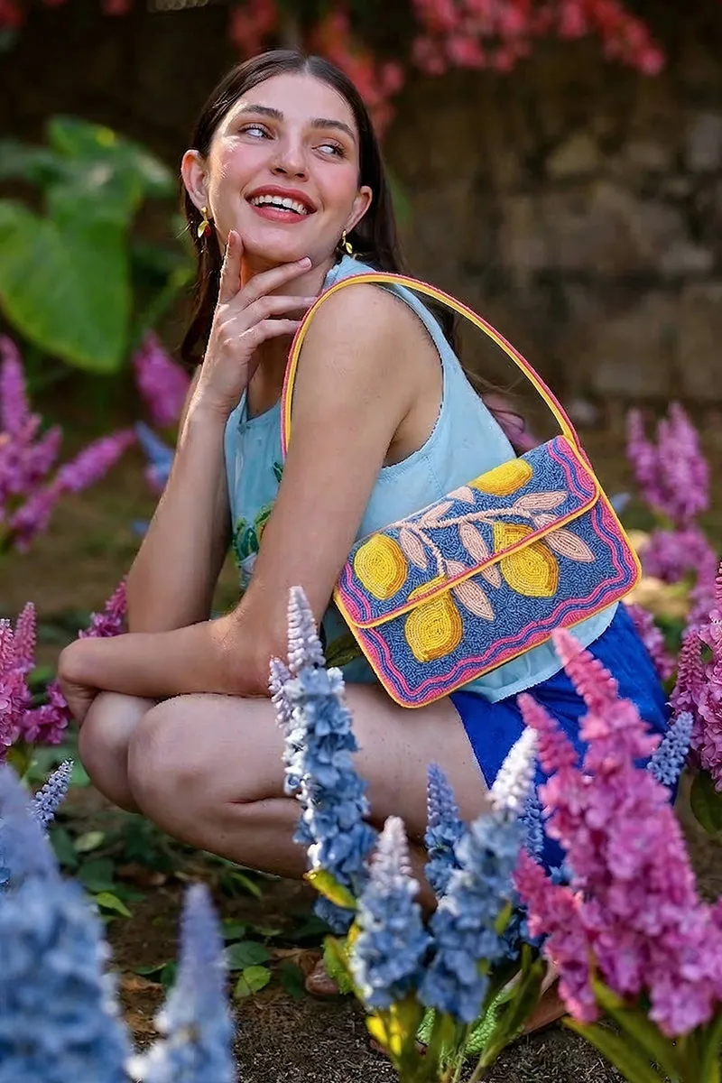 Limoncello Dream Hand-Beaded Shoulder Bag sold by America & Beyond product image thumbnail 2
