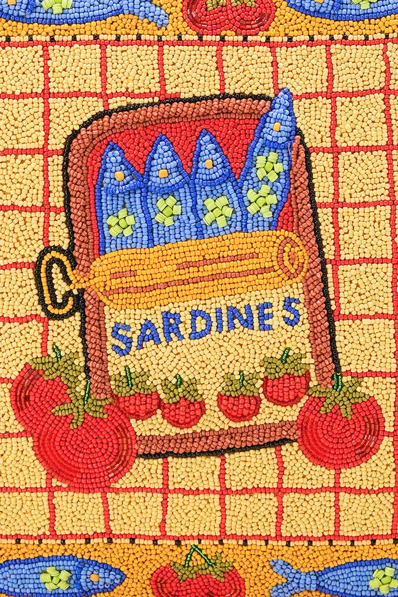 Deep Sea Sardine Beaded Coastal Book Tote sold by America & Beyond product image thumbnail 3