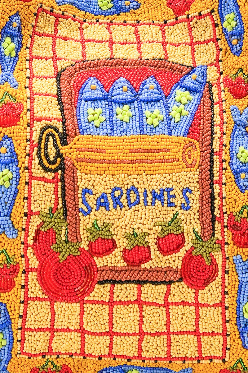 Deep Sea Sardine Beaded Coastal Oversized Tote sold by America & Beyond product image thumbnail 3