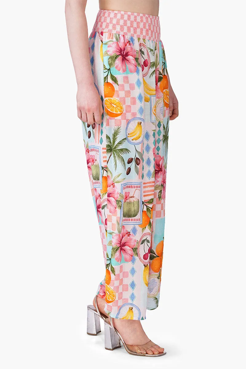 Hibiscus Fruit Print Summer Pants sold by America & Beyond product image thumbnail 2