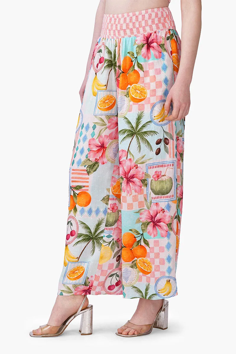 Hibiscus Fruit Print Summer Pants sold by America & Beyond product image thumbnail 3