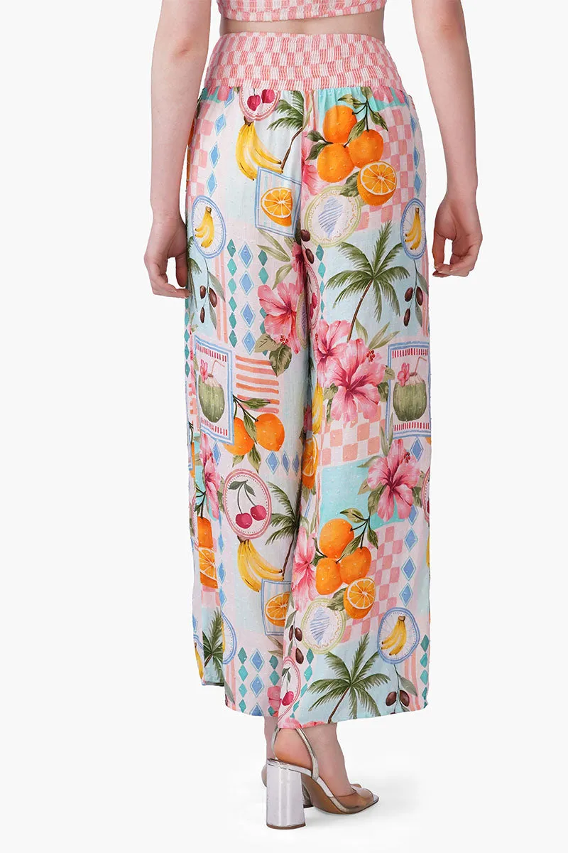 Hibiscus Fruit Print Summer Pants sold by America & Beyond product image thumbnail 4
