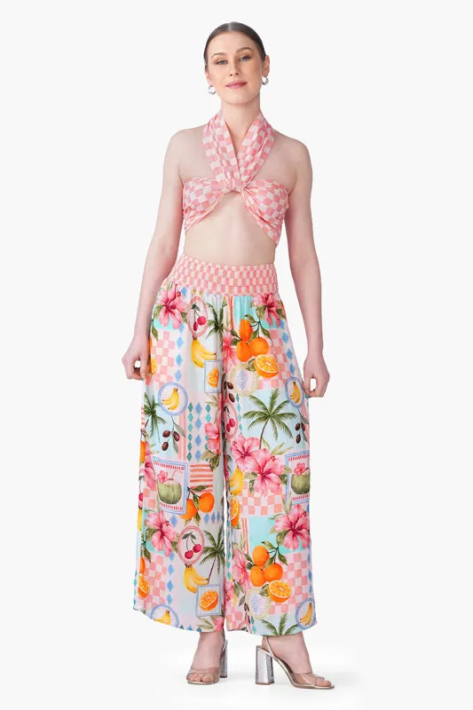 Hibiscus Fruit Print Summer Pants sold by America & Beyond