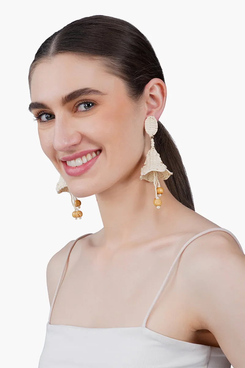 Coastal Drift Drop Hand-Beaded Statement Earrings sold by America & Beyond product image thumbnail 3