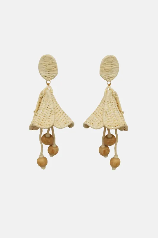 Coastal Drift Drop Hand-Beaded Statement Earrings made by America & Beyond