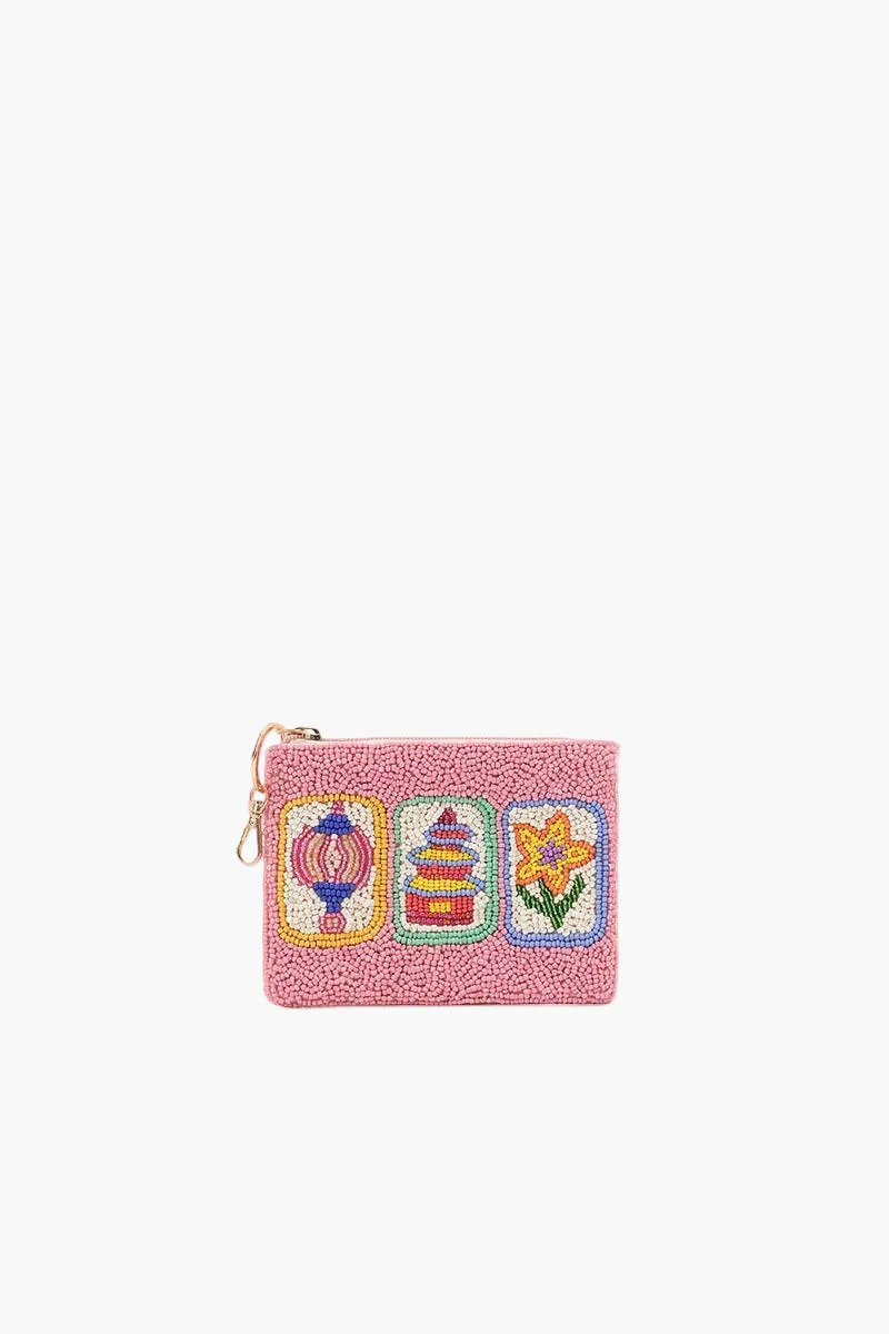 Mahjong Blooms Coin Pouch sold by America & Beyond