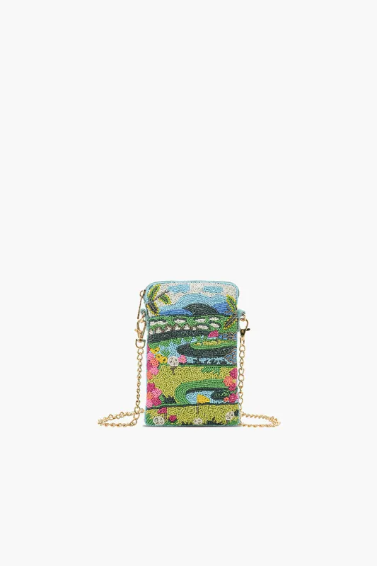 Hand-Beaded Landscape Crossbody Bag made by America & Beyond