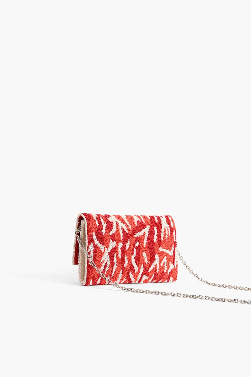 Coral Reef Beaded Flap Clutch sold by America & Beyond product image thumbnail 4