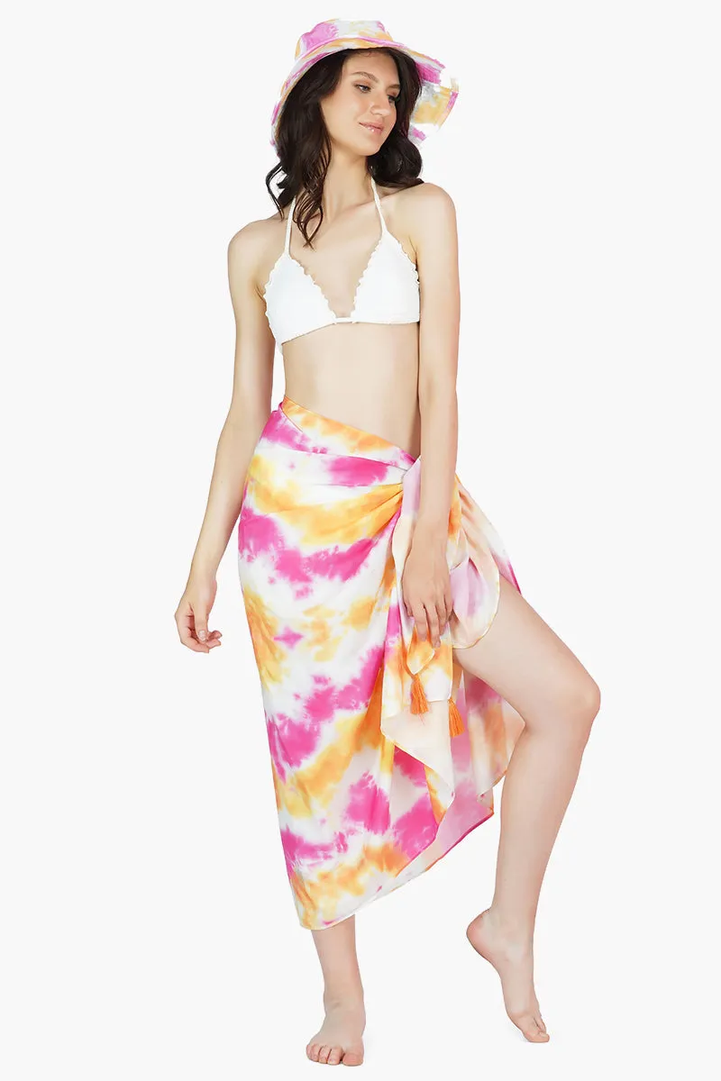 Sunrise Tie Dye Sarong sold by America & Beyond