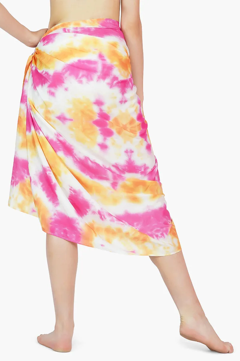 Sunrise Tie Dye Sarong sold by America & Beyond product image thumbnail 5
