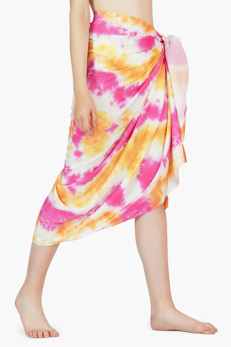 Sunrise Tie Dye Sarong sold by America & Beyond product image thumbnail 3
