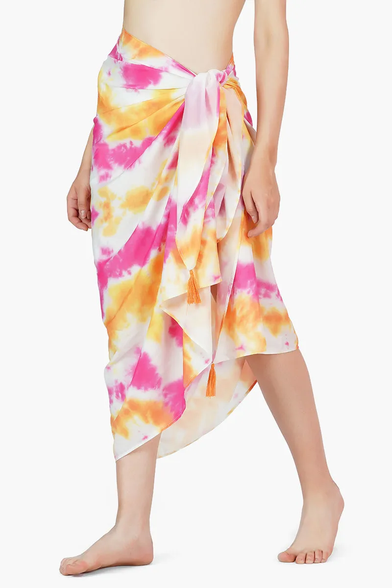 Sunrise Tie Dye Sarong sold by America & Beyond product image thumbnail 4