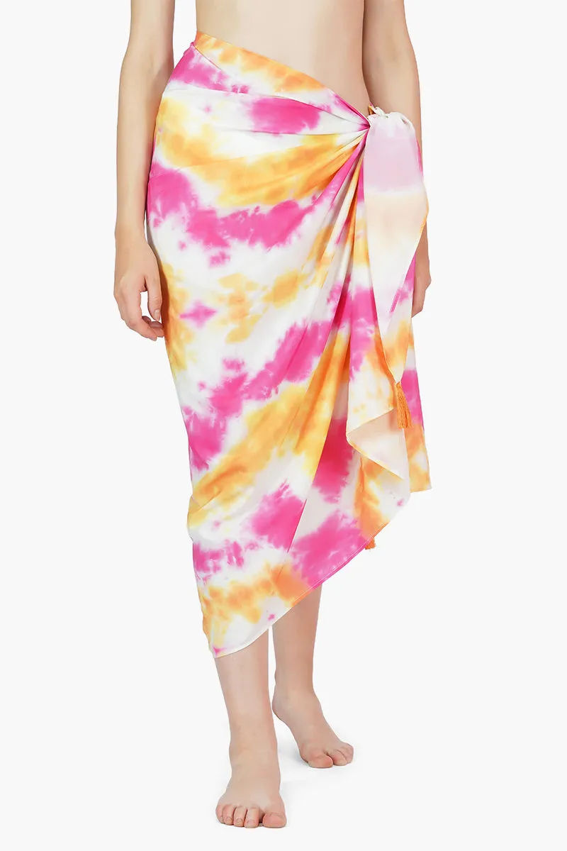 Sunrise Tie Dye Sarong sold by America & Beyond product image thumbnail 2