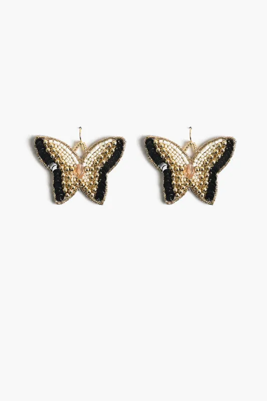 Luxe Butterfly Beaded Earrings sold by America & Beyond