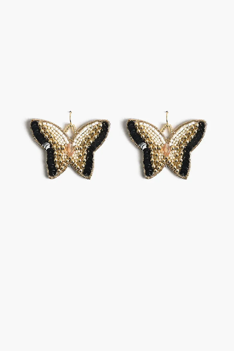 Luxe Butterfly Beaded Earrings sold by America & Beyond