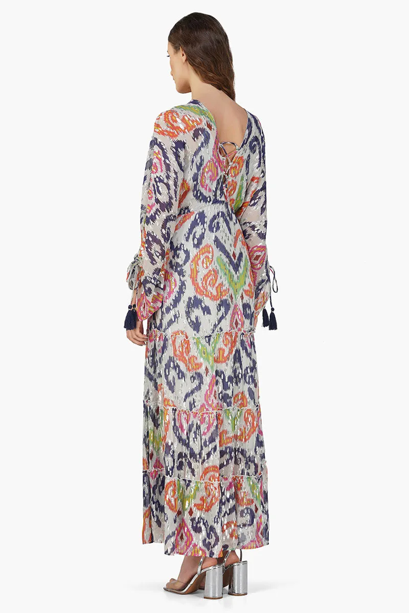 Multi Abstract Gloria Maxi Dress sold by America & Beyond product image thumbnail 4