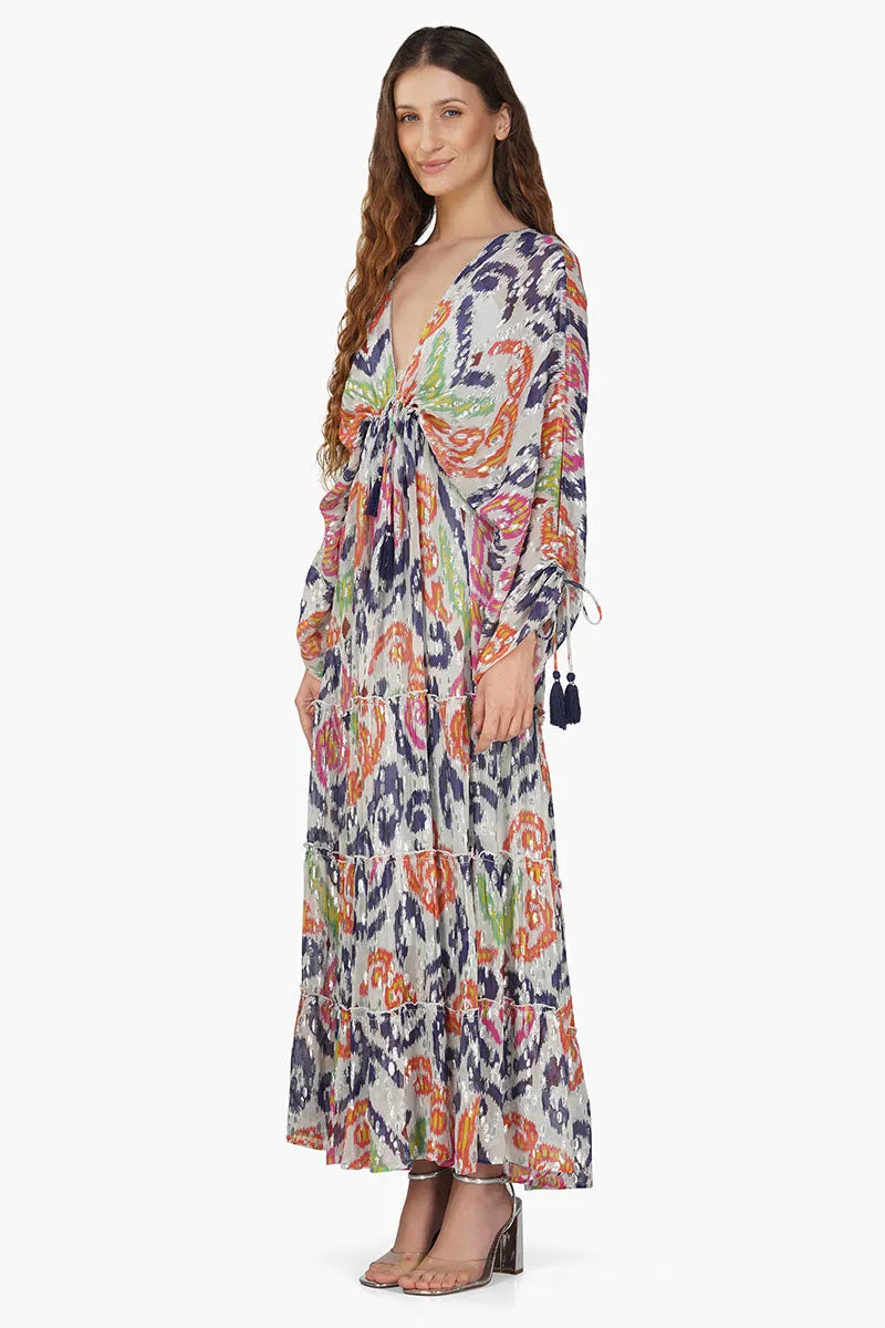 Multi Abstract Gloria Maxi Dress sold by America & Beyond product image thumbnail 3