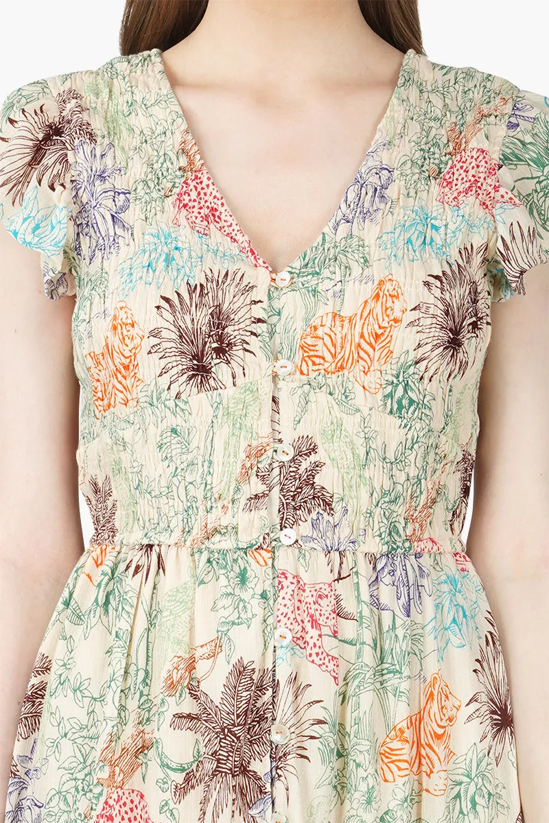 Leo Jungle Printed Dress sold by America & Beyond product image thumbnail 5