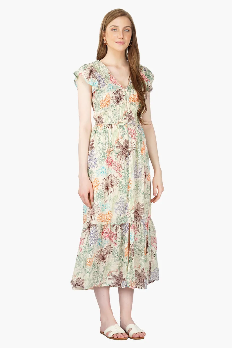 Leo Jungle Printed Dress sold by America & Beyond product image thumbnail 2
