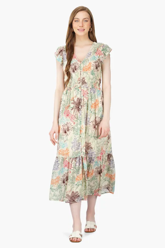 Leo Jungle Printed Dress sold by America & Beyond