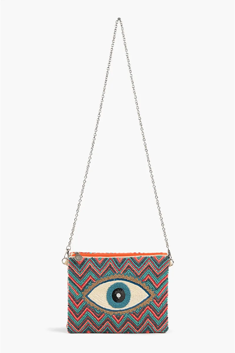 Evil Eye Good Luck Clutch with Removable Crossbody Chain sold by America & Beyond product image thumbnail 3