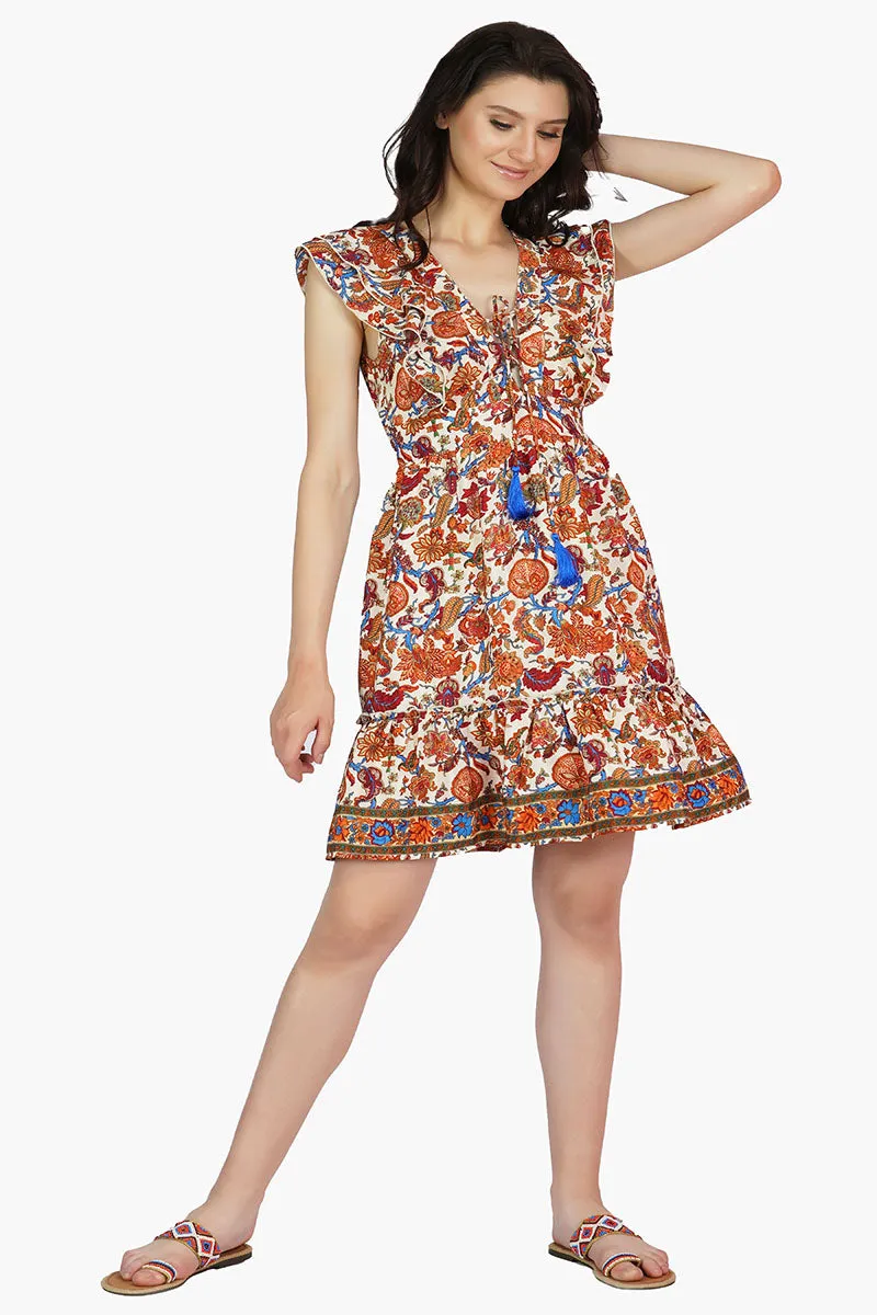 Serena Floral Mini Dress sold by America & Beyond
