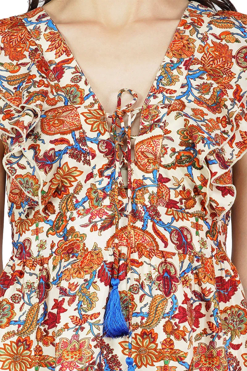 Serena Floral Mini Dress sold by America & Beyond product image thumbnail 5