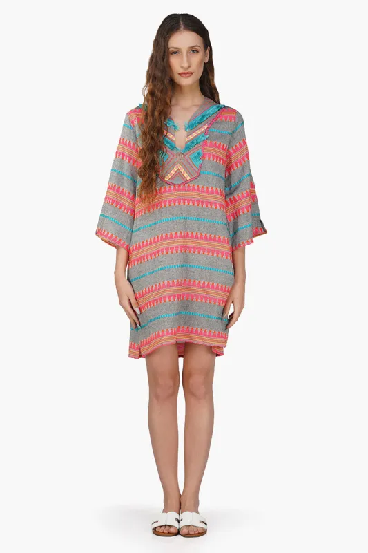 Starlette Yarn Dyed Stripe Short Dress sold by America & Beyond