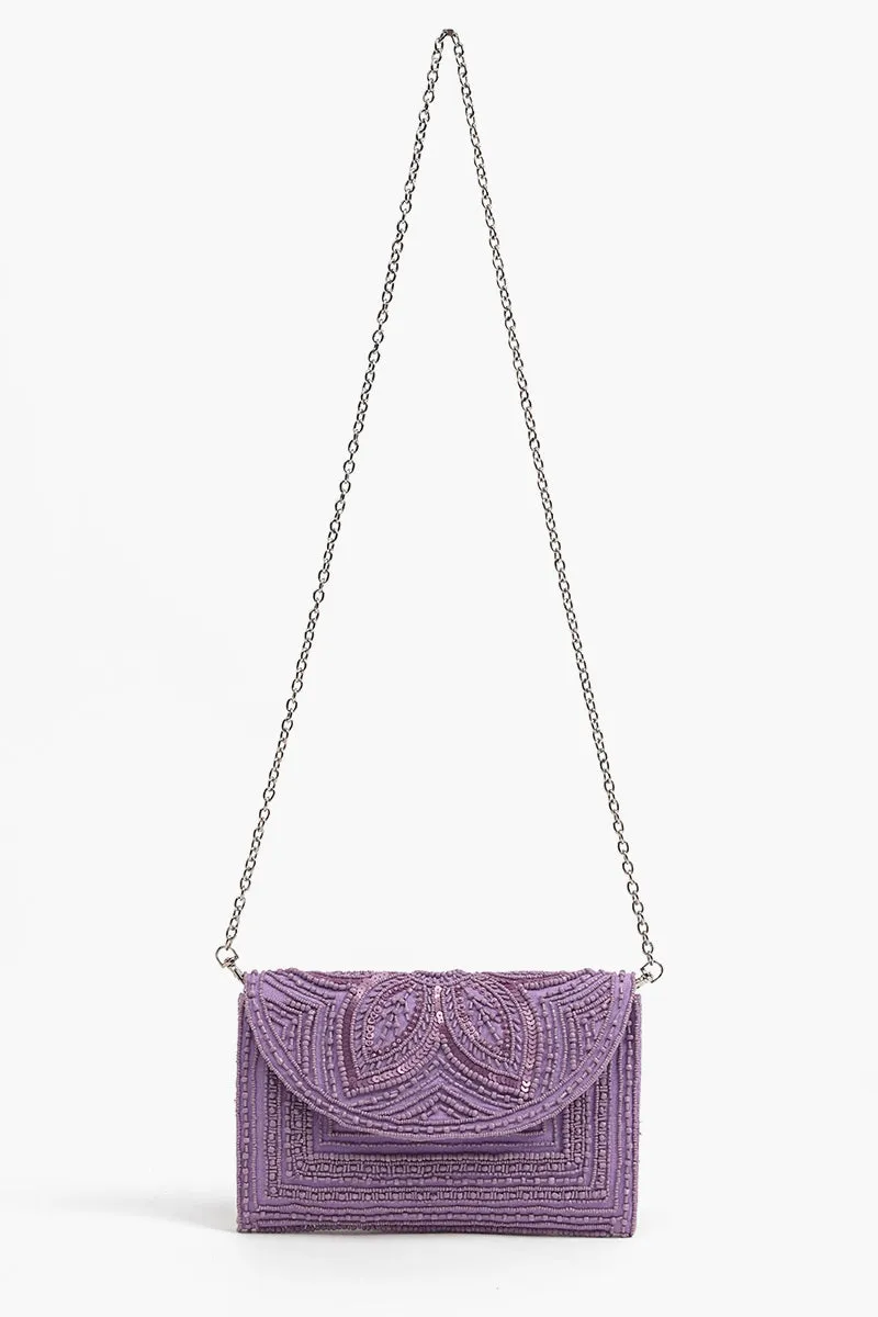 Digital Lavender Embellished Clutch sold by America & Beyond product image thumbnail 2