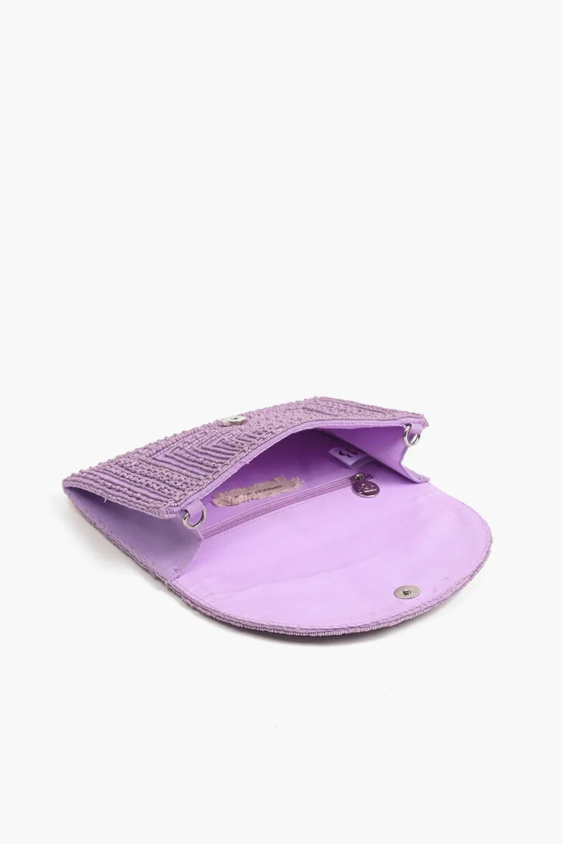 Digital Lavender Embellished Clutch sold by America & Beyond product image thumbnail 5