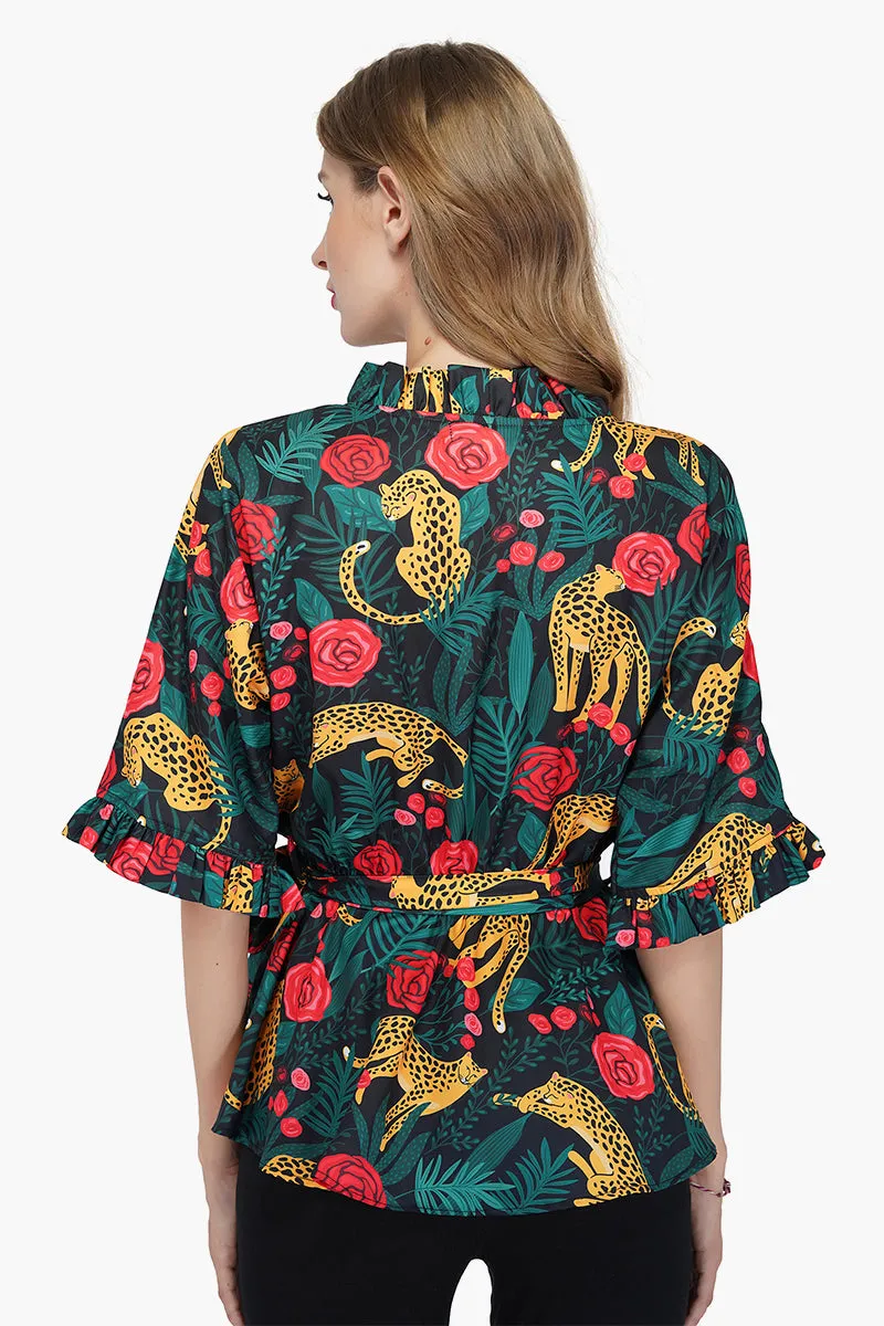 Jaguar Paradise Peplum Top sold by America & Beyond product image thumbnail 4