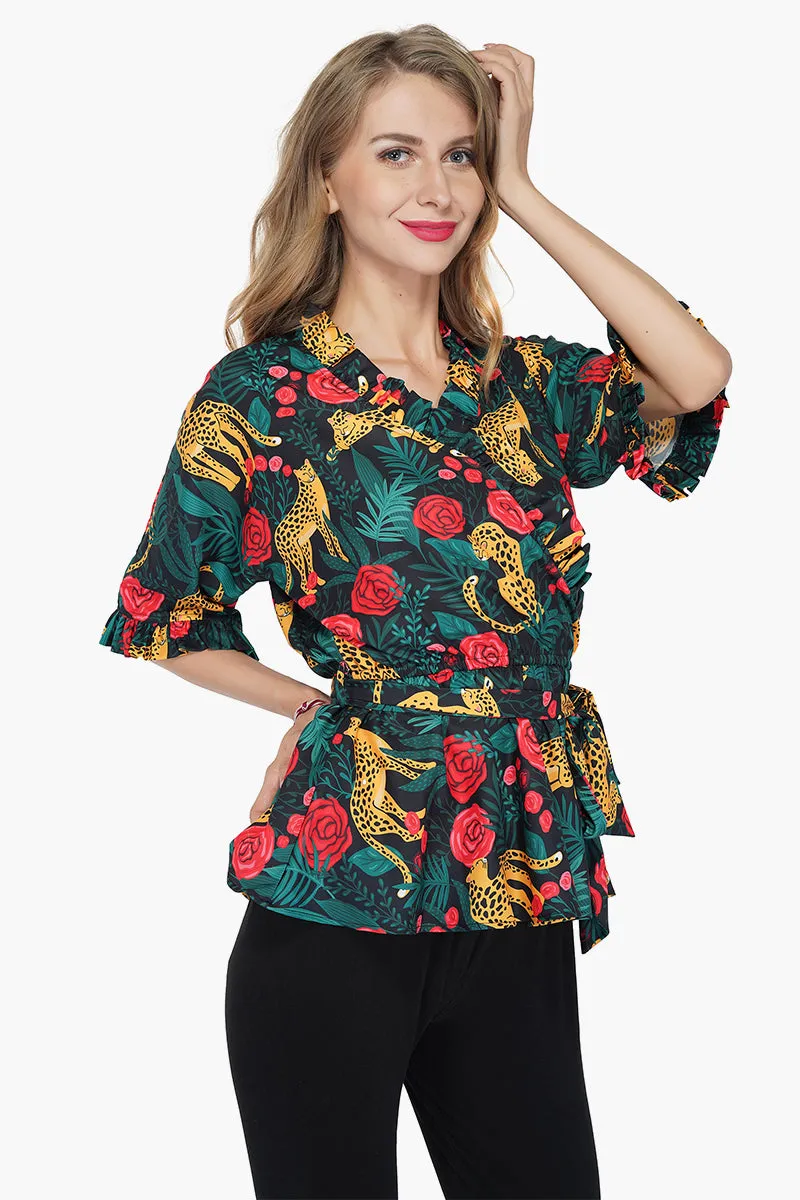 Jaguar Paradise Peplum Top sold by America & Beyond product image thumbnail 2
