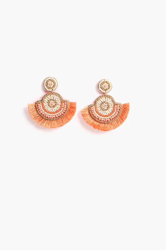 Peach Parfait Embellished Earrings sold by America & Beyond