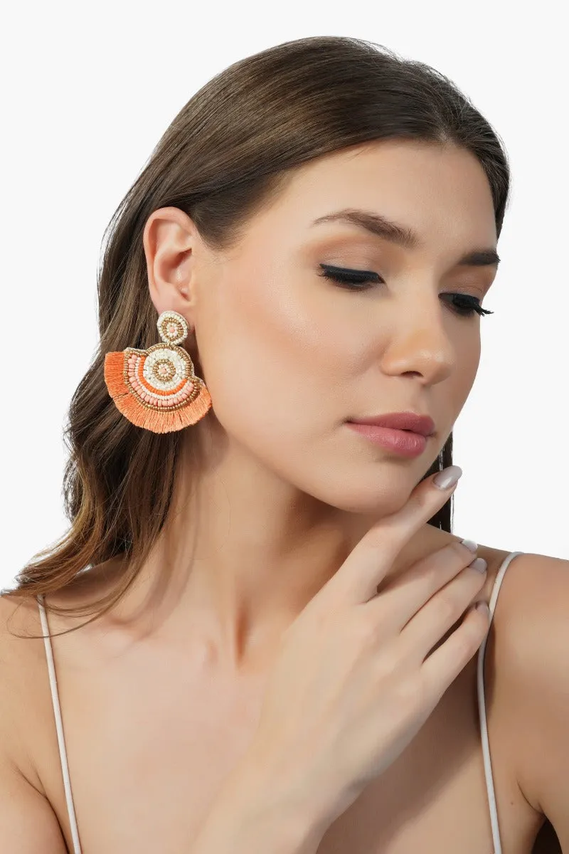 Peach Parfait Embellished Earrings sold by America & Beyond product image thumbnail 3