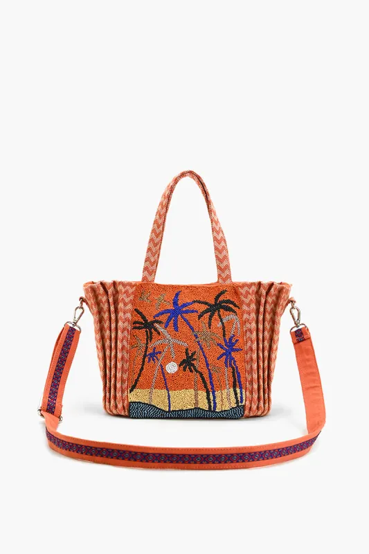 Miami Moonlit Palms Tote sold by America & Beyond