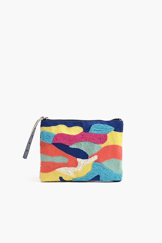 Cool Wave Embellished Pouch sold by America & Beyond