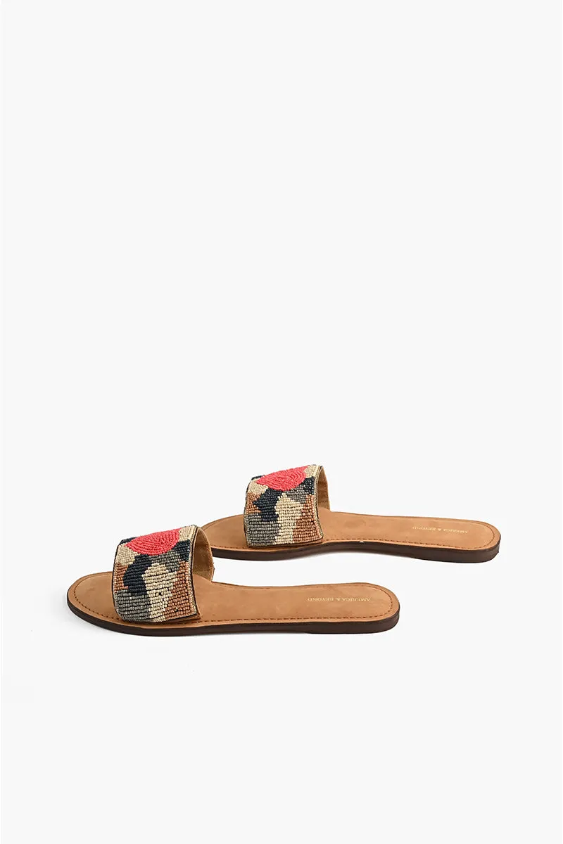 Don't Hide Your Heart Beaded Slide Sandals sold by America & Beyond product image thumbnail 4