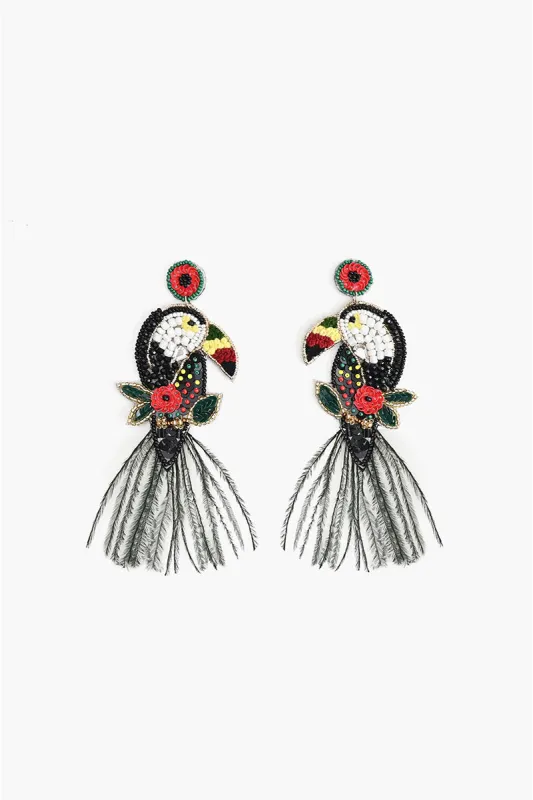 Toucan Beaded Earrings sold by America & Beyond