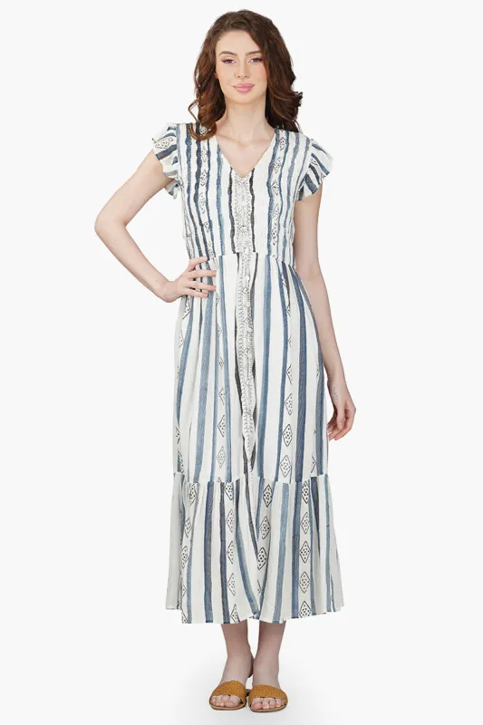 Gianna Striped Maxi Dress sold by America & Beyond
