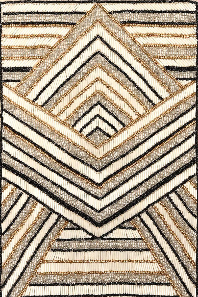 Golden Glam Hand Beaded Metallic Tote sold by America & Beyond product image thumbnail 2