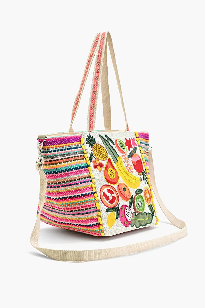 Multi Fruits Embellished Tote sold by America & Beyond product image thumbnail 3